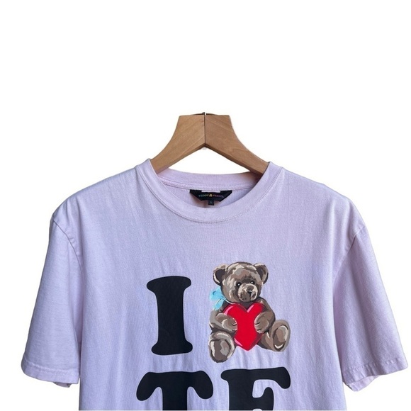 Teddy Fresh Streetwear Adult Light Pink Teddy Bear Tshirt, Size Large - Picture 3 of 9